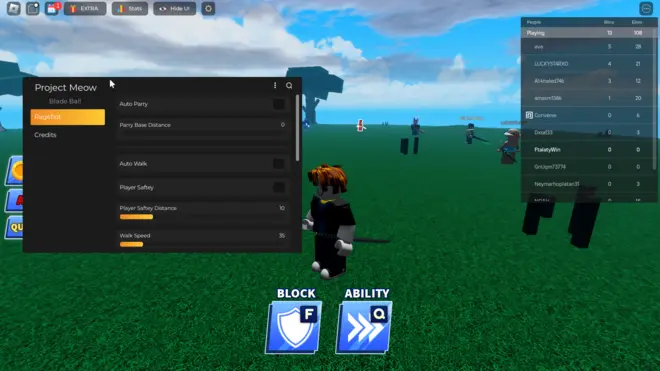 Blade Ball - Роблокс читы (Auto farm, Auto Parry, God Spam) | Bedol Hub - Project Meow