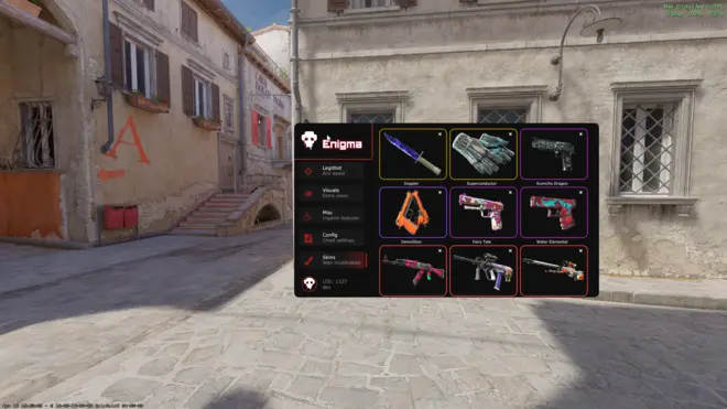 Enigma tech - Бесплатный чит КС 2 (Skinchanger, Aimbot, ESP, КФГ)