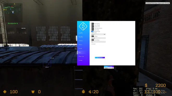 Ragebot, Legitbot, AntiAim, Visuals - чит Epoximotion для Counter-Strike: Source | v34, (2021) - v34, (2024 v2.7)