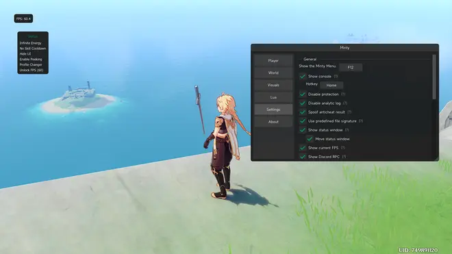 Minty/Shika-Hub - Infinite stamina, No skill cooldown, Noclip чит для Genshin Impact Minty/Shika-Hub - Infinite stamina, No skill cooldown, Noclip чит для Genshin Impact