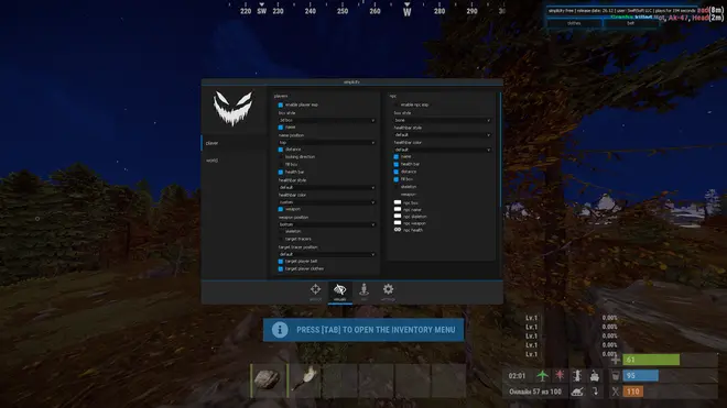 Simplicity - Скачать бесплатный чит на Rust Pirate + CFG (ЕСП, Unload, Аимбот) | v2547 Simplicity - Скачать бесплатный чит на Rust Pirate + CFG (ЕСП, Unload, Аимбот) | v2547
