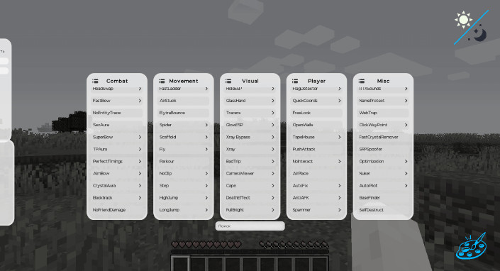 VenusWare Free - Бесплатный комбат чит клиент на Майнкрафт с КФГ