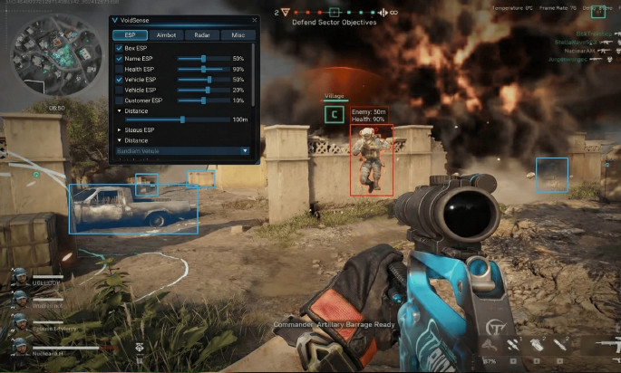 VoidSense - Бесплатный аимбот чит на Дельта Форс 